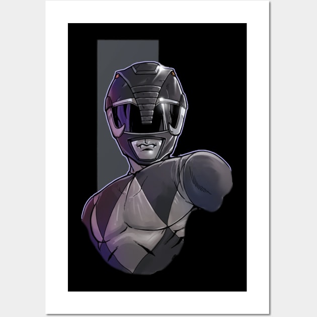 The Black Ranger Wall Art by AdventureWizardLizard